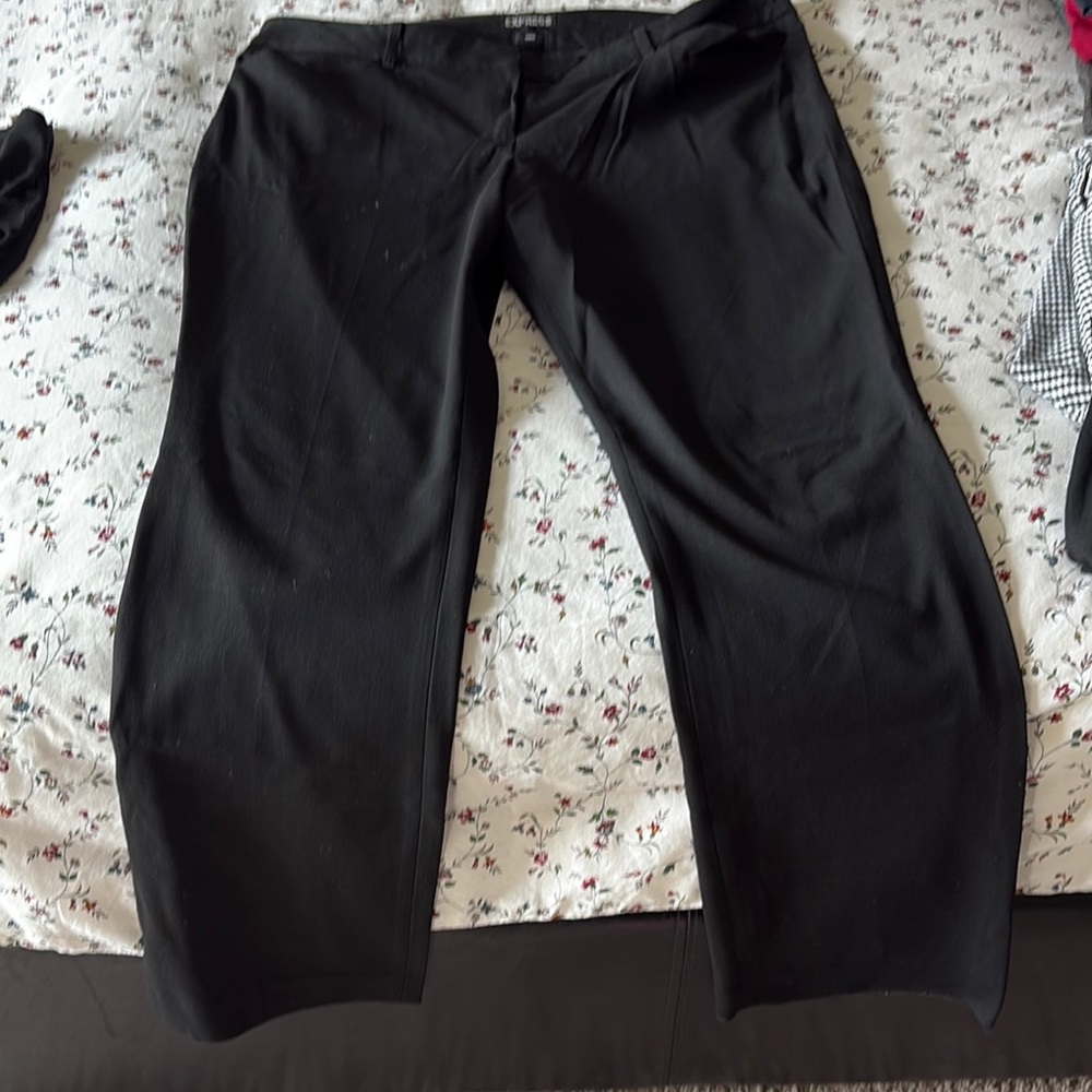 Express Editor Black Dress Pants straight leg
